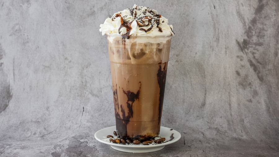 Iced mocha latte.